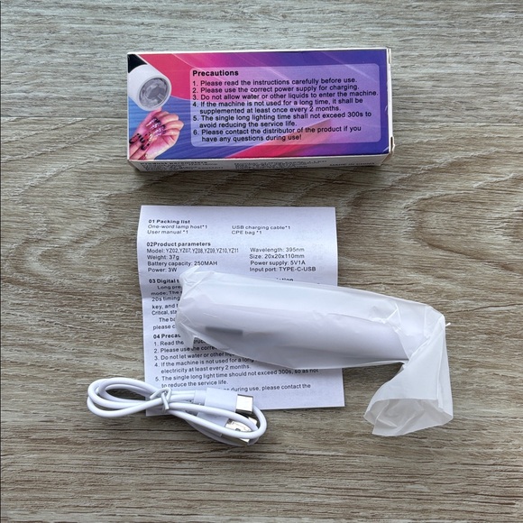 UV Nail Lamp + 9 Sets of Nail Decals - Picture 2 of 2